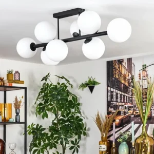 hofstein Chehalis Plafonnier, Boule lumineuse Blanc, 8 lumières* Lampes En Verre