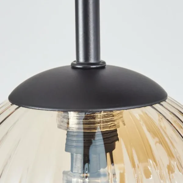 hofstein Chehalis Plafonnier, Boule lumineuse Ambre, Clair, Fumé, 9 lumières* Lampes Modernes