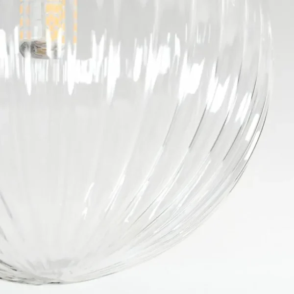 hofstein Chehalis Plafonnier, Boule lumineuse Ambre, Clair, Fumé, 3 lumières* Lampes Modernes