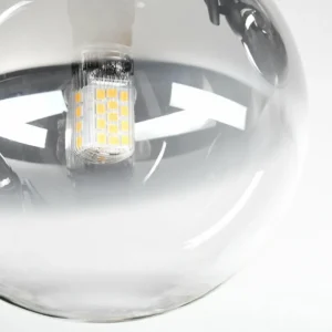 hofstein Chehalis Plafonnier, Boule lumineuse Clair, Fumé, 3 lumières* Lampes Modernes