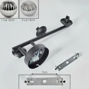 hofstein Chehalis Plafonnier, Boule lumineuse Fumé, 3 lumières* Lampes Modernes