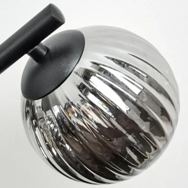 hofstein Chehalis Plafonnier, Boule lumineuse Fumé, 3 lumières* Lampes Modernes