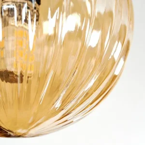 hofstein Chehalis Plafonnier, Boule lumineuse Ambre, 3 lumières* Lampes Modernes