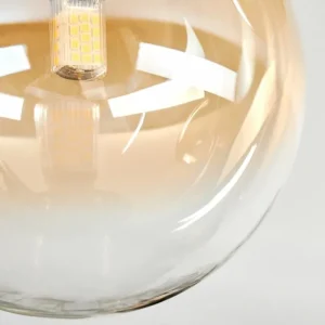 hofstein Chehalis Plafonnier, Boule lumineuse Ambre, Clair, 3 lumières* Lampes En Verre