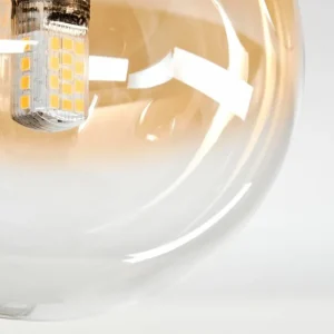 hofstein Chehalis Plafonnier, Boule lumineuse Ambre, Clair, 3 lumières* Lampes En Verre