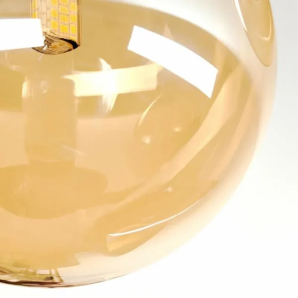 hofstein Chehalis Plafonnier, Boule lumineuse Ambre, 3 lumières* Lampes En Verre