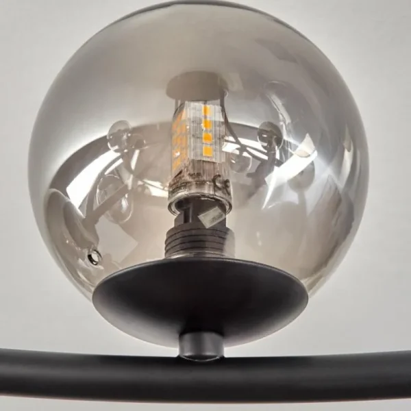 hofstein Chehalis Plafonnier, Boule lumineuse Fumé, 12 lumières* Lampes Modernes