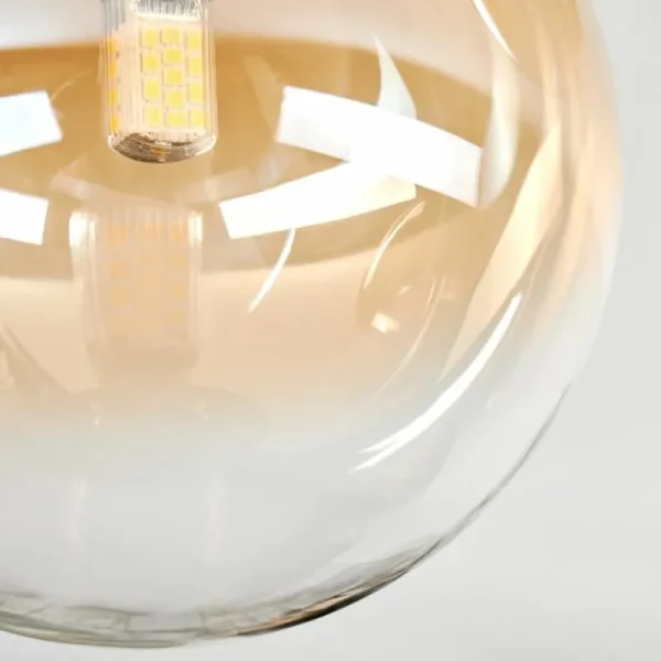 hofstein Chehalis Plafonnier, Boule lumineuse Ambre, Clair, 3 lumières* Lampes En Verre