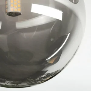hofstein Chehalis Plafonnier, Boule lumineuse Ambre, Fumé, 3 lumières* Lampes Modernes