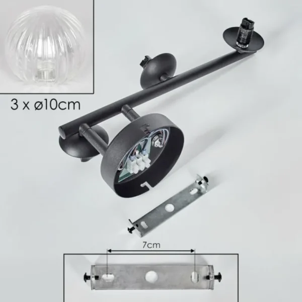 hofstein Chehalis Plafonnier, Boule lumineuse Clair, 3 lumières* Lampes Modernes