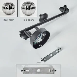 hofstein Chehalis Plafonnier, Boule lumineuse Fumé, 3 lumières* Lampes Modernes