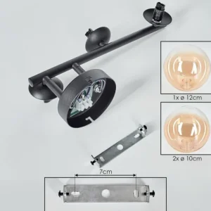 hofstein Chehalis Plafonnier, Boule lumineuse Ambre, Clair, 3 lumières* Lampes En Verre