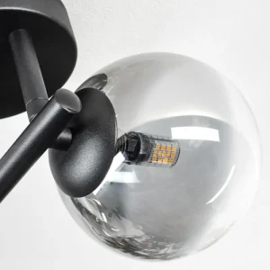 hofstein Chehalis Plafonnier, Boule lumineuse Clair, Fumé, 3 lumières* Lampes Modernes