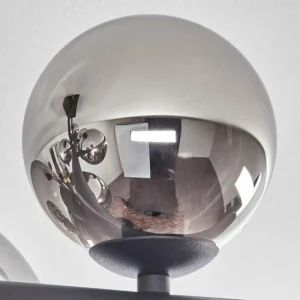 hofstein Chehalis Plafonnier, Boule lumineuse Chrome, Fumé, 8 lumières* Lampes Modernes