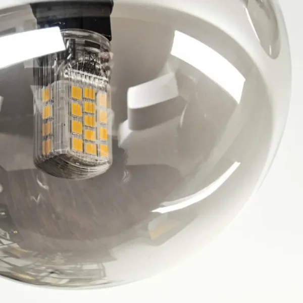 hofstein Chehalis Plafonnier, Boule lumineuse 23 cm Ambre, Fumé, 3 lumières* Lampes Modernes