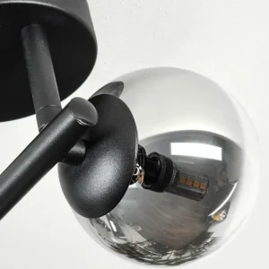 hofstein Chehalis Plafonnier, Boule lumineuse Clair, Fumé, 3 lumières* Lampes Modernes