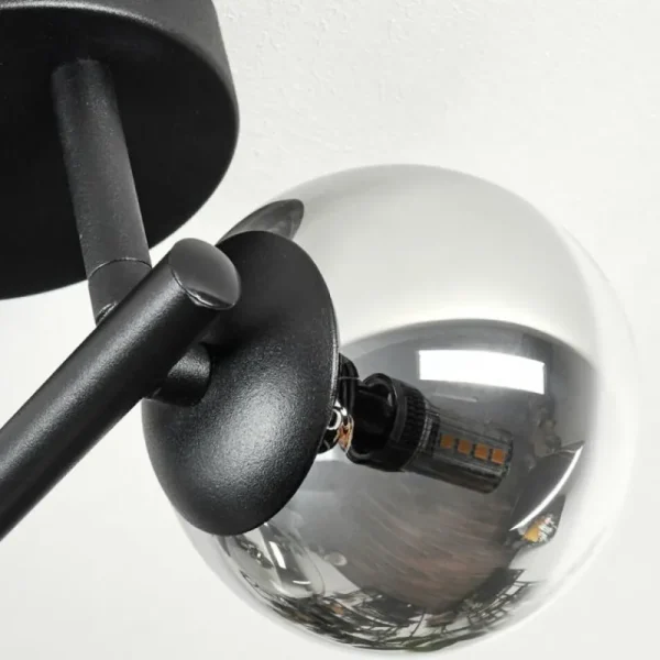 hofstein Chehalis Plafonnier, Boule lumineuse Clair, Fumé, 3 lumières* Lampes Modernes