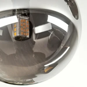 hofstein Chehalis Plafonnier, Boule lumineuse Ambre, Fumé, 3 lumières* Lampes Modernes