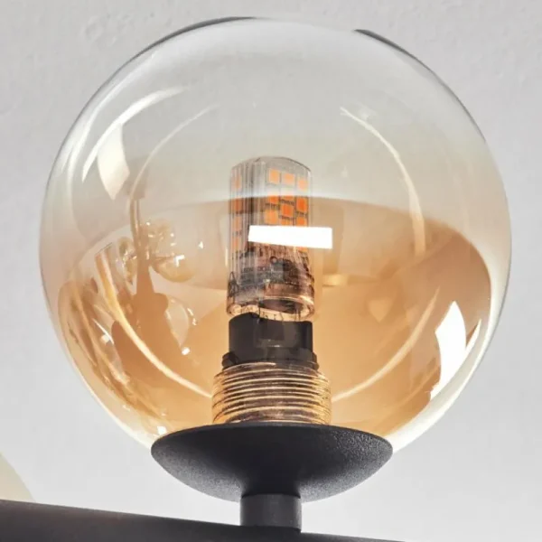 hofstein Chehalis Plafonnier, Boule lumineuse Ambre, Clair, 8 lumières* Lampes En Verre