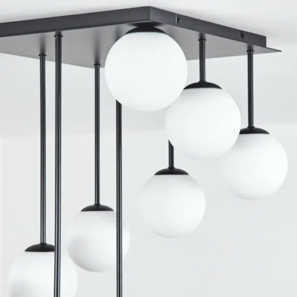 hofstein Chehalis Plafonnier, Boule lumineuse Blanc, 9 lumières* Lampes En Verre