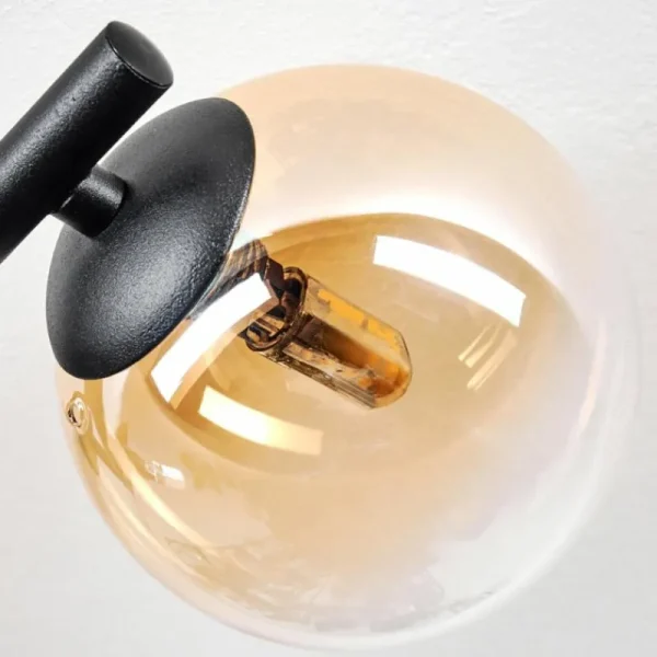 hofstein Chehalis Plafonnier, Boule lumineuse Ambre, Clair, 3 lumières* Lampes En Verre