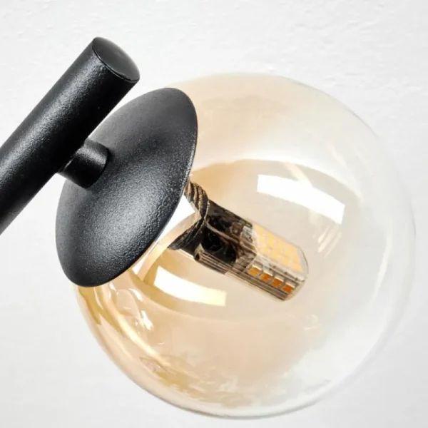 hofstein Chehalis Plafonnier, Boule lumineuse Ambre, Clair, 3 lumières* Lampes En Verre