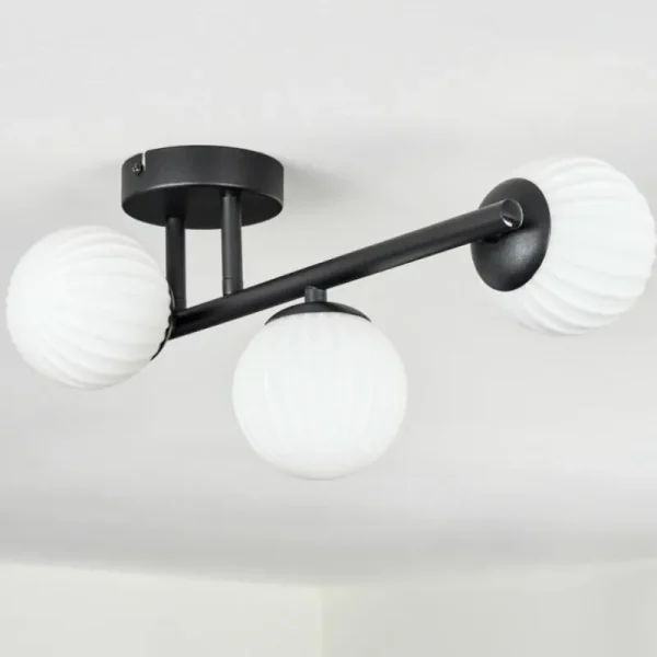hofstein Chehalis Plafonnier, Boule lumineuse Blanc, 3 lumières* Lampes Modernes
