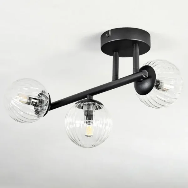 hofstein Chehalis Plafonnier, Boule lumineuse Clair, 3 lumières* Lampes Modernes