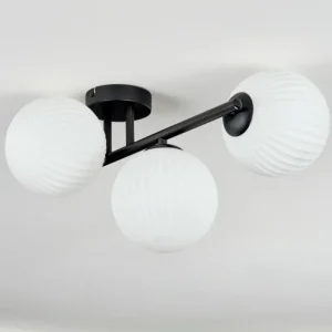hofstein Chehalis Plafonnier, Boule lumineuse Blanc, 3 lumières* Lampes Modernes