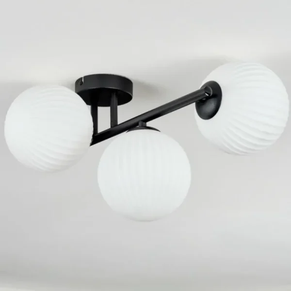 hofstein Chehalis Plafonnier, Boule lumineuse Blanc, 3 lumières* Lampes Modernes