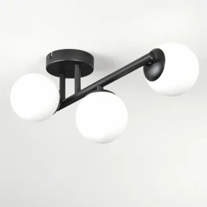 hofstein Chehalis Plafonnier, Boule lumineuse Blanc, 3 lumières* Lampes En Verre