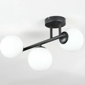 hofstein Chehalis Plafonnier, Boule lumineuse Blanc, 3 lumières* Lampes En Verre