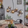 hofstein Chehalis Suspension, Boule lumineuse, Suspension Chrome, Clair, Fumé, 8 lumières* Lampes Modernes