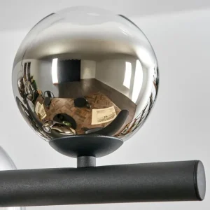 hofstein Chehalis Suspension, Boule lumineuse, Suspension Chrome, Clair, Fumé, 10 lumières* Lampes Modernes