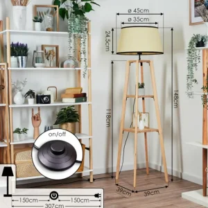 hofstein Chellas Lampadaire Écru, 1 lumière* Lampes Modernes