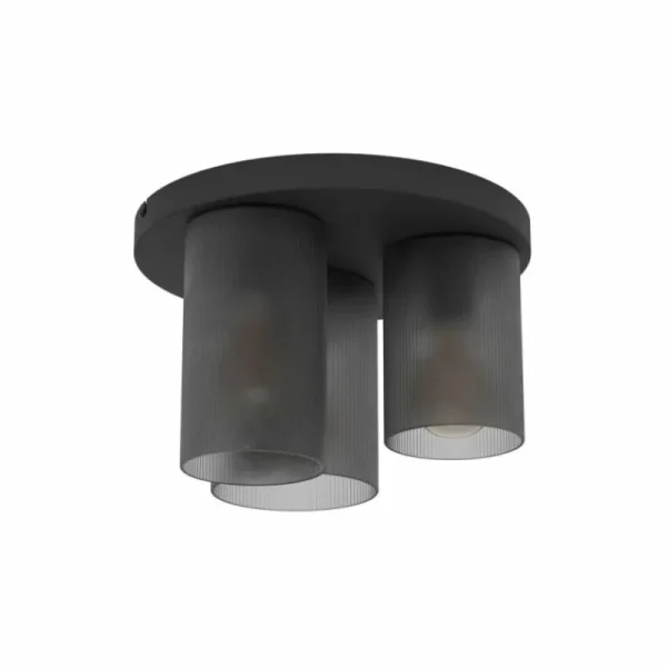 Luminaires Eglo COLOMERA Applique murale Noir, 3 lumières* Lampes En Verre