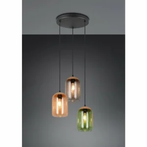 Luminaires Trio Cork Suspension Multicolore, 3 lumières* Lampes En Verre