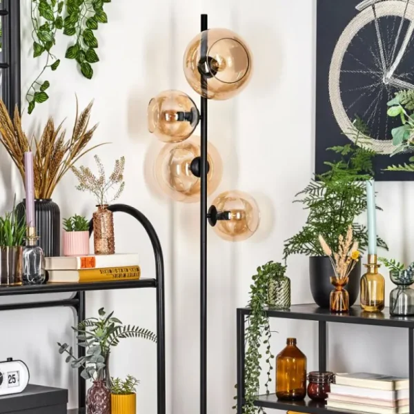 hofstein Dagan Lampadaire Ambre, 4 lumières* Lampes En Verre