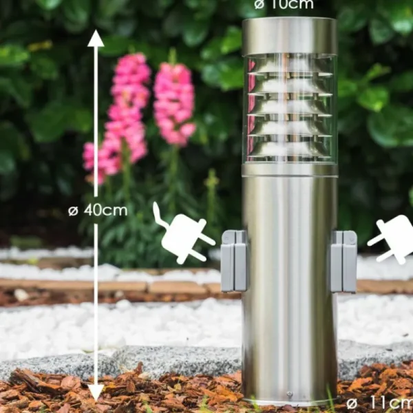 hofstein Dakar Borne lumineuse Acier inoxydable, 1 lumière* Lampes Modernes