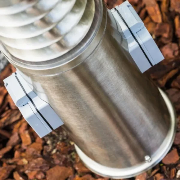 hofstein Dakar Borne lumineuse Acier inoxydable, 1 lumière* Lampes Modernes