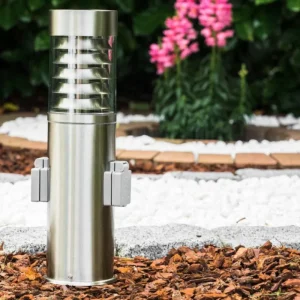 hofstein Dakar Borne lumineuse Acier inoxydable, 1 lumière* Lampes Modernes