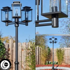 hofstein Dalasjo Réverbère, Eclairage de chemin Noir, 3 lumières* Lampes Modernes