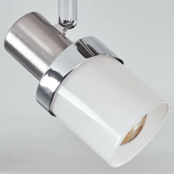 hofstein Davor Plafonnier, Spot de plafond Chrome, Nickel mat, 2 lumières* Lampes En Verre