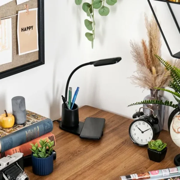 hofstein Debelmose Lampe de bureau, Lampe à poser LED Noir, 1 lumière* Lampes Modernes