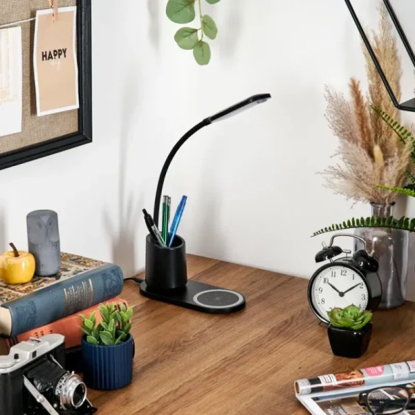 hofstein Debelmose Lampe de bureau, Lampe à poser LED Noir, 1 lumière* Lampes Modernes