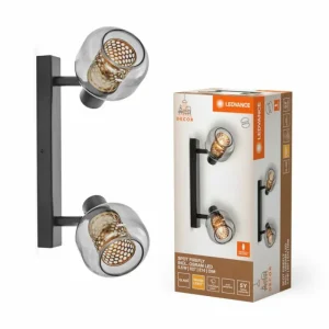 Luminaires Ledvance DECOR Applique murale / Plafonnier LED Noir, 2 lumières* Lampes En Verre