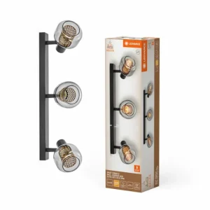 Luminaires Ledvance DECOR Applique murale / Plafonnier LED Noir, 3 lumières* Lampes En Verre