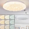 hofstein Deral Plafonnier LED Blanc, 1 lumière, Télécommandes* Lampes Modernes