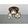 Luminaires Trio Diva Plafonnier Noir, 3 lumières* Lampes En Verre