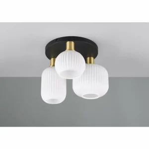 Luminaires Trio Diva Plafonnier Laiton, 3 lumières* Lampes En Verre